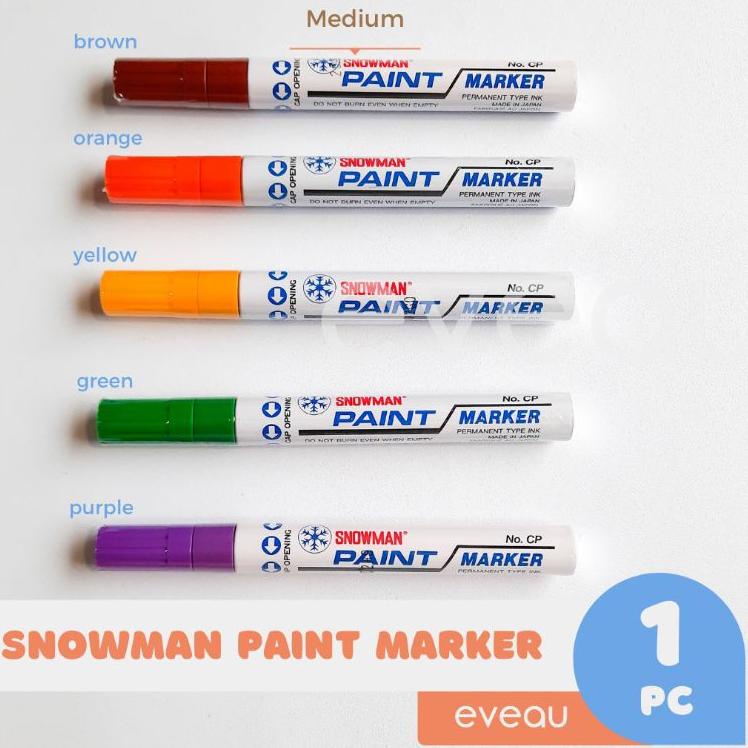 

XA210 Spidol Snowman Paint Marker Gold Silver White Putih Permanen Extra Fine Medium Akrilik Plastik Kaca vcuq881
