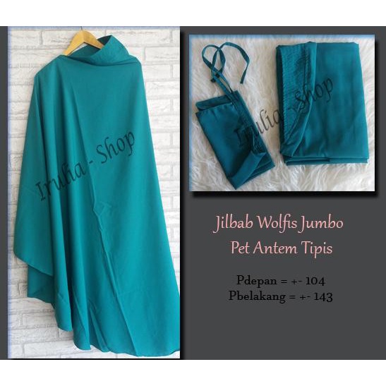 Jilbab wolfis jumbo cadar