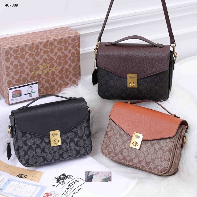 Tas Coach Signature Pochette Metis Top Handle 40780 Semi Platinum - harga reseller