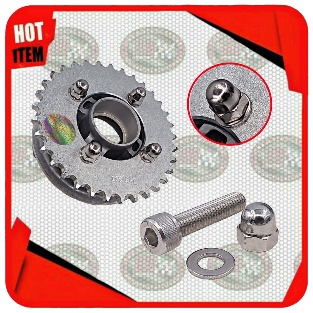 BAUT L STAINLESS GEAR GER GIR NAPGEAR NAPGIR RODA BELAKANG YAMAHA RX KING RXK F1 F1Z F1ZR VEGA R ZR JUPITER MX DSB-3