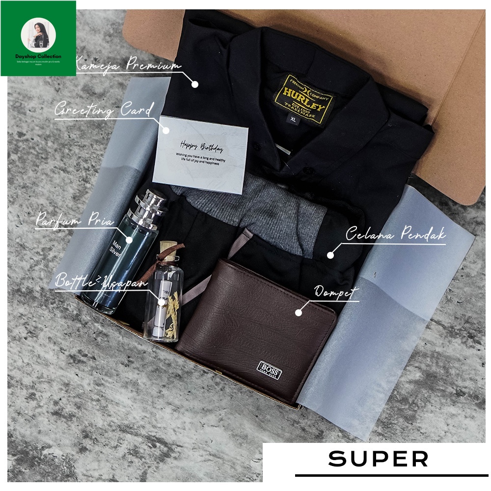 

HAMPERS COWOK KADO KEMEJA MAKEFLOW Gift Box Unik Murah