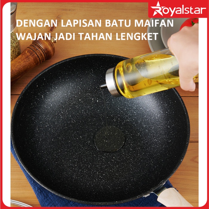 Wajan Keramik Frying Pan Wajan Marble Wajan Granit Tidak Mudah Lengket - 28Cm _Art