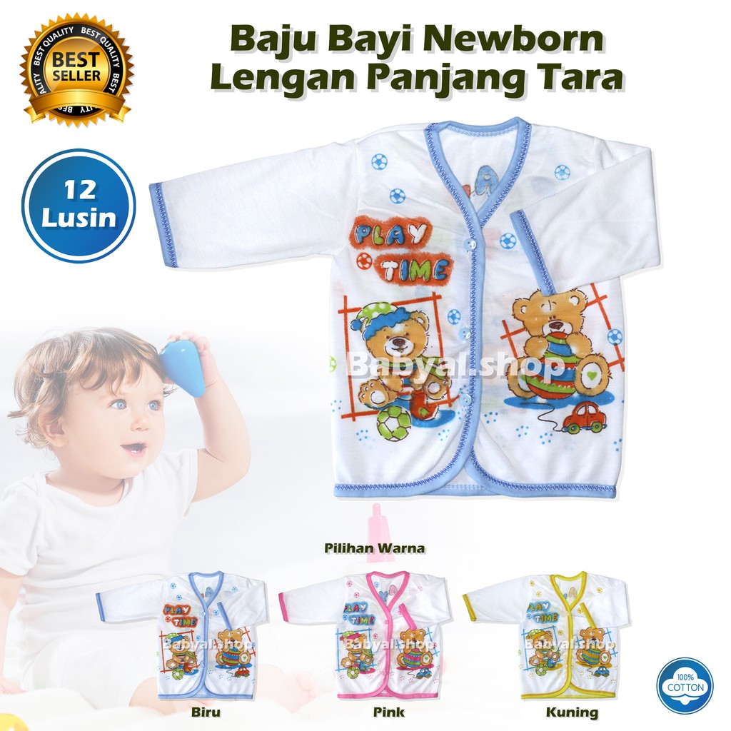 1 LUSIN Baju Bayi Lengan Panjang TARA baby newborn Baru lahir