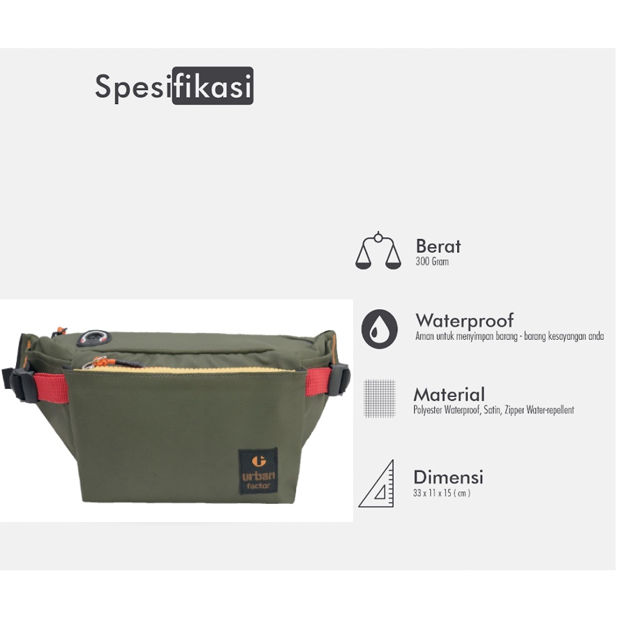 COLOMBANO ARMY |ManNeedMe x URBAN| Tas Selempang Pria Tas Pinggang Waist Bag ORIGINAL