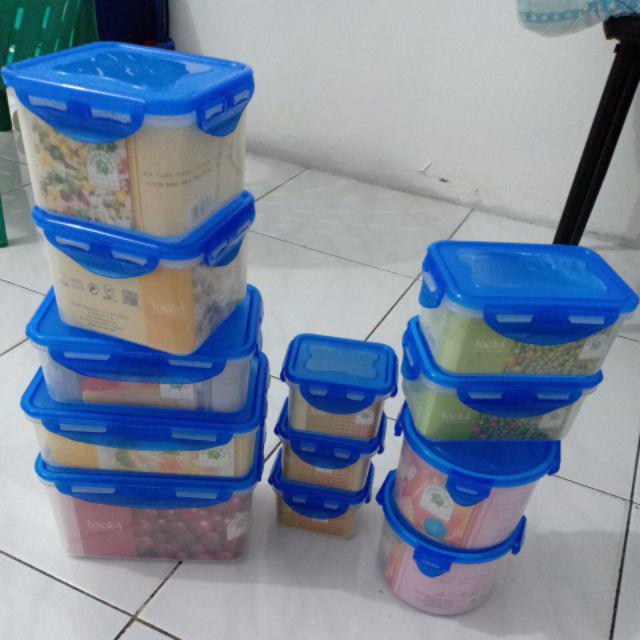 Lock 4 Lock Four Set 12 Pcs / Toples / Kotak Makanan Greenleaf