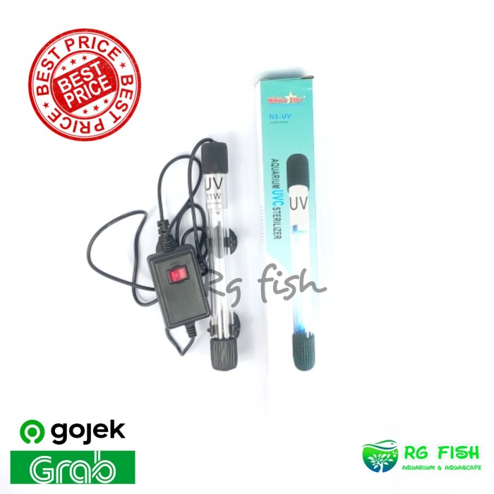 Lampu uv kolam koi nikita star 11 watt penjernih kolam
