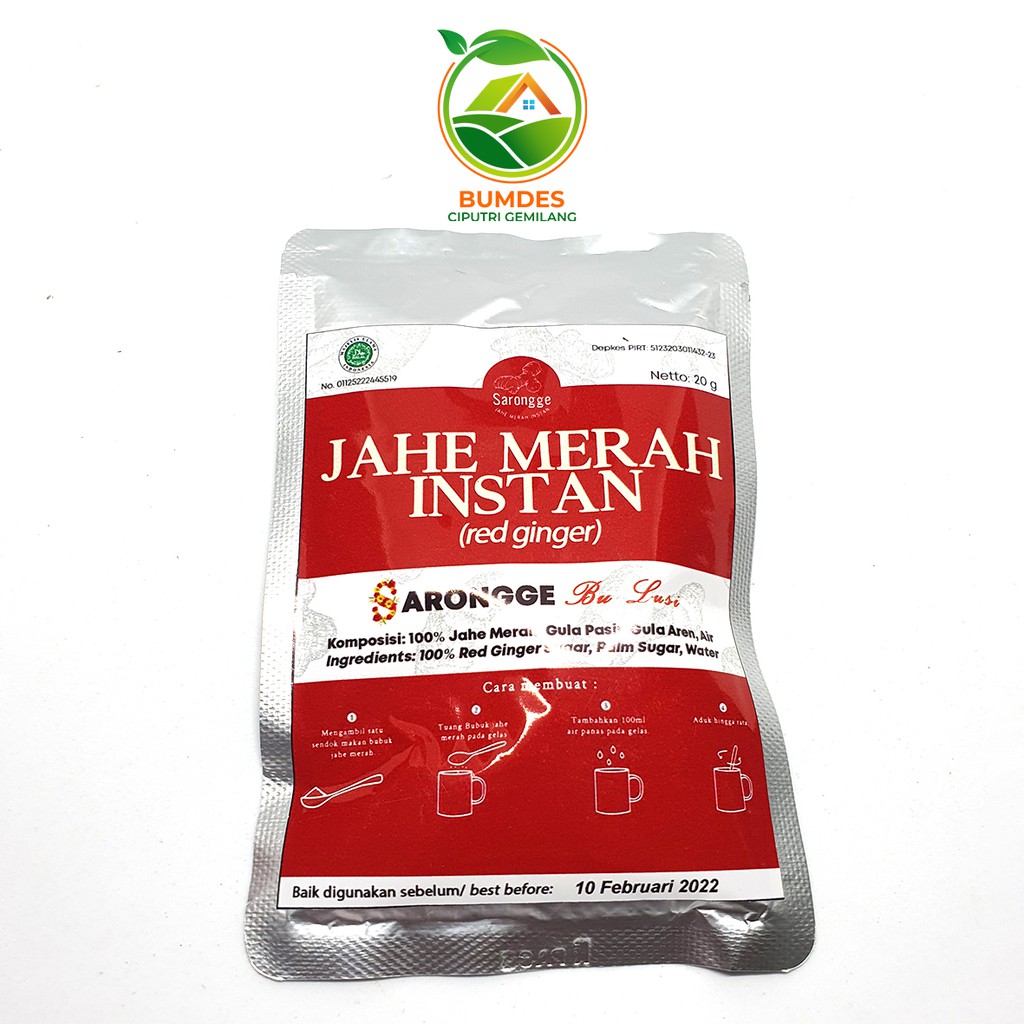 

Jahe merah instan bubuk