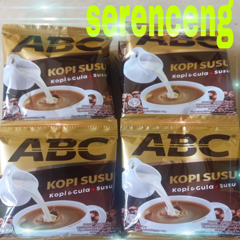 

kopi ABC susu renceng isi 10 sachet