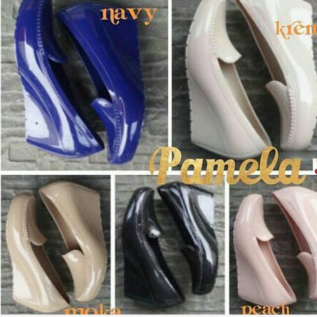 sepatu jelly / sepatu wedges / wedges jelly / jelly shoes / glanzton jelly / wedges murah