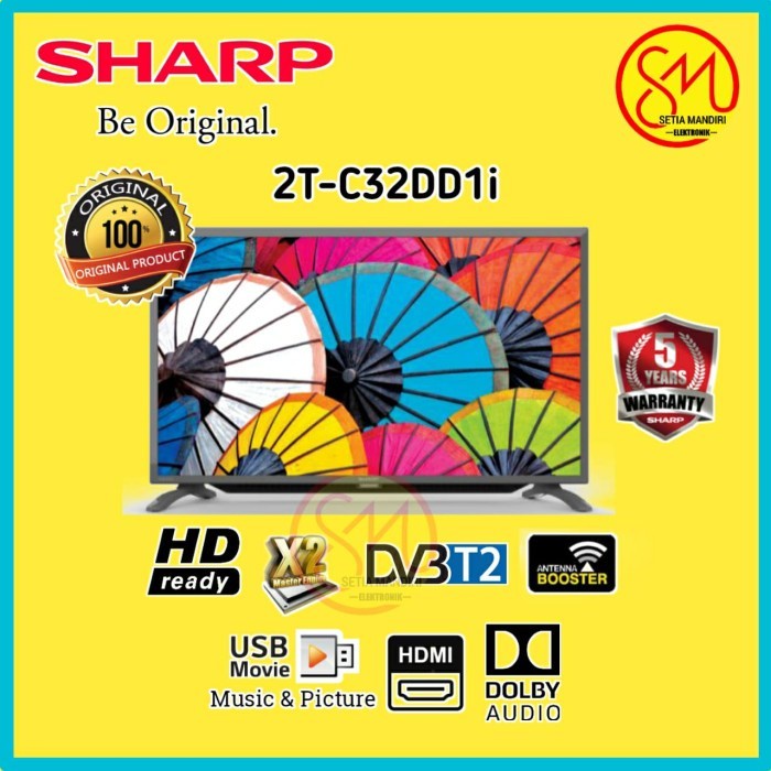 SHARP C32DD1i + H96 MAX Smart Android LED TV 32 Inch HD 2T-C32DD1i