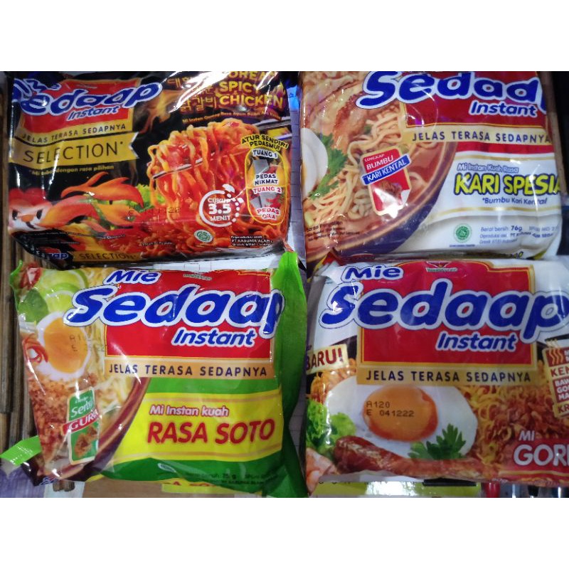 

mie sedap goreng soto kari korea selection