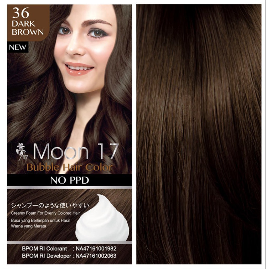 Original Bubble Hair Colour Dark Brown Semir Rambut Bubble Cok Shopee Indonesia