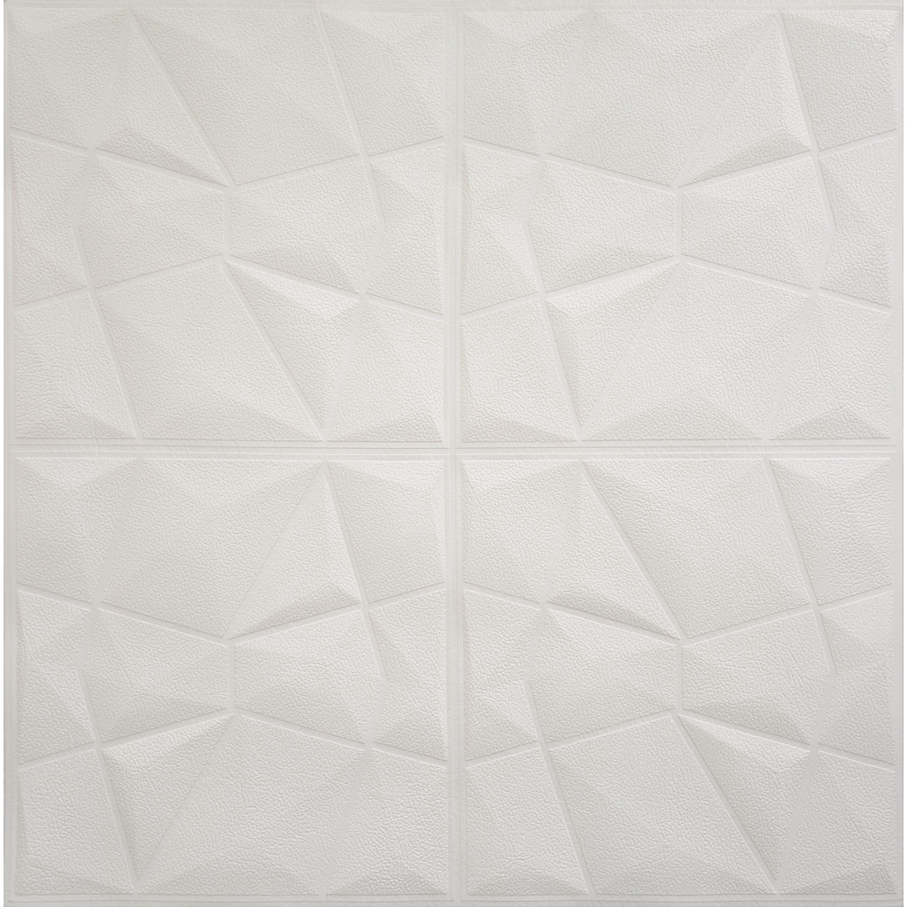 [COD] Wallpaper Dinding Stiker Wallfoam 3D Sticker Dekorasi Kamar Rumah Murah [Seri X] 70cmx70cmx6mm-Q. PUTIH