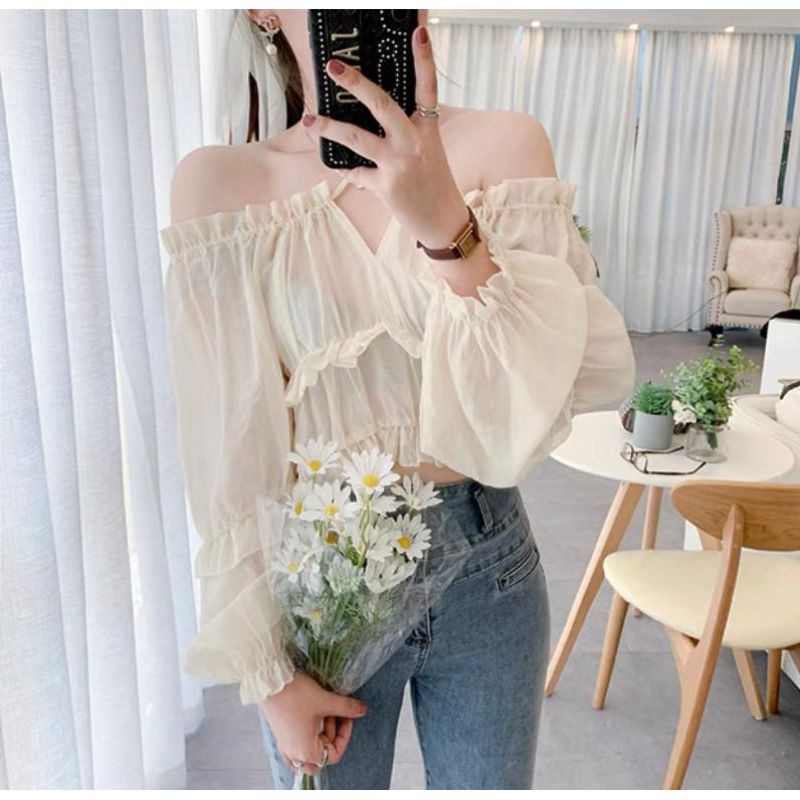 MDLV ~ 5963 ORIANA OFF SHOULDER TOP / BLOUSE CEWEK / FASHION IMPORT WANITA