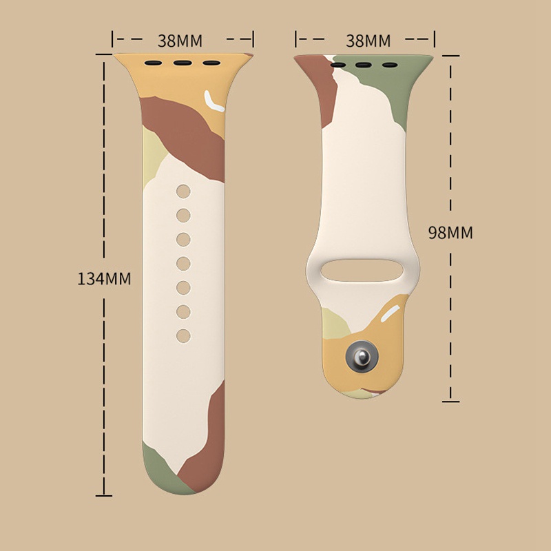 Morandi Apple Watch Silicone Strap 38mm 40mm 42mm 44mm iWatch Series 8 ultra 7 SE 6/5/4/6/2/1 Tali jam