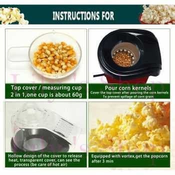 Mesin Electric Popcorn Maker Hot Air Corn Machine - LDN0036 - Red