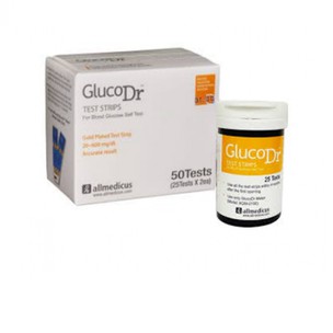 Strip Tes Gula Glucodr / Cek Gluco Dr / isi 25 / Biosensor