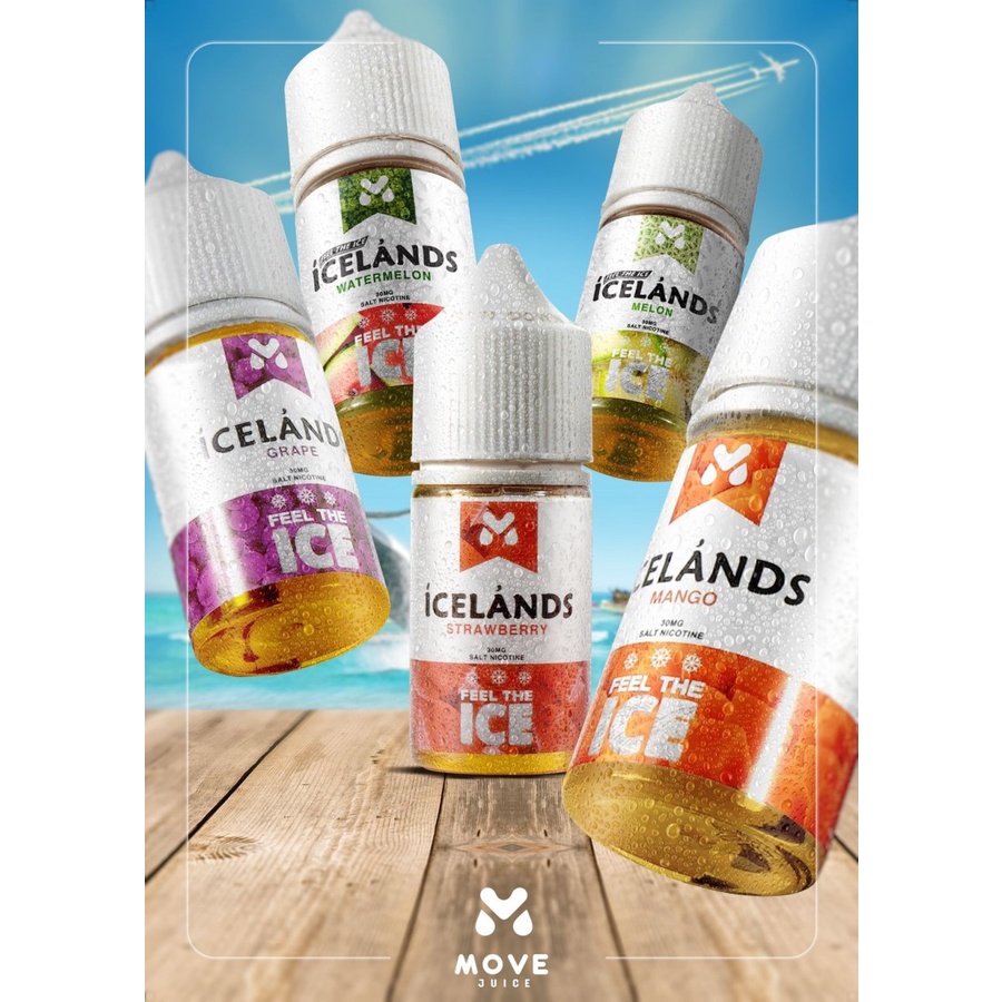 Liquid Icelands Series Salt Nic 30ML 30MG by Move Juice Berpita Cukai