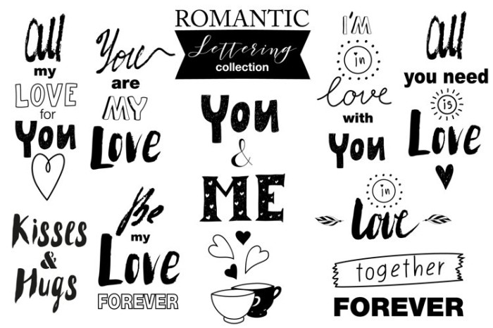 Romantic Design Kit - Vector Designs