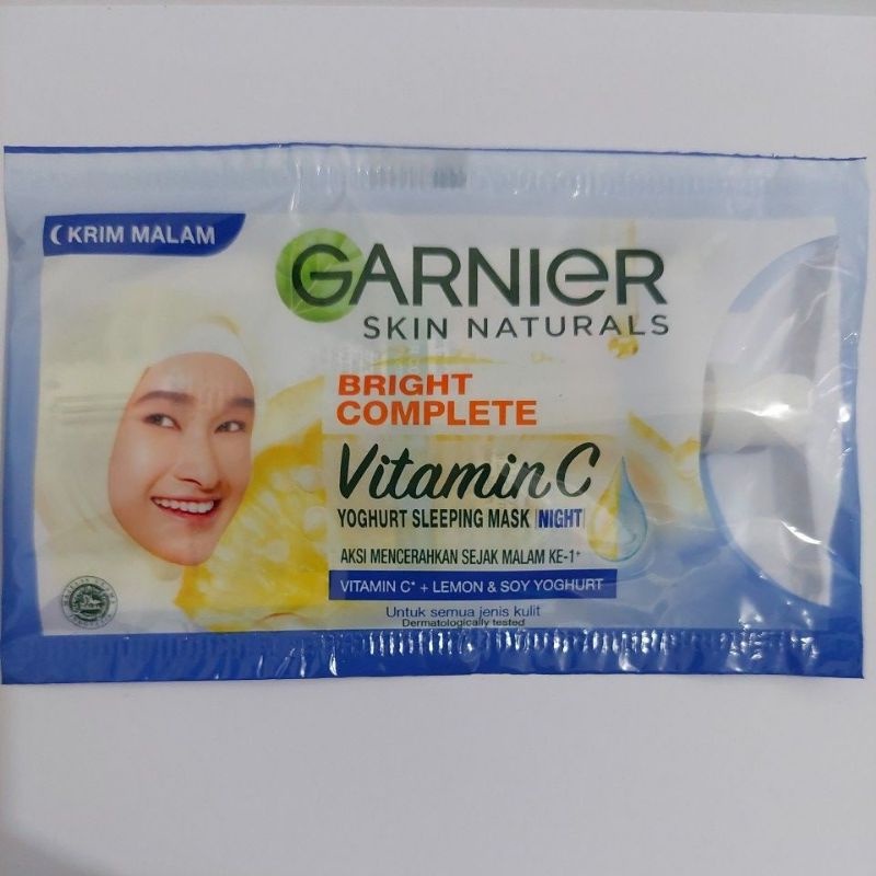 Garnier Bright Complete Yoghurt Sleeping Mask Night Cream 7ml(Sachet)