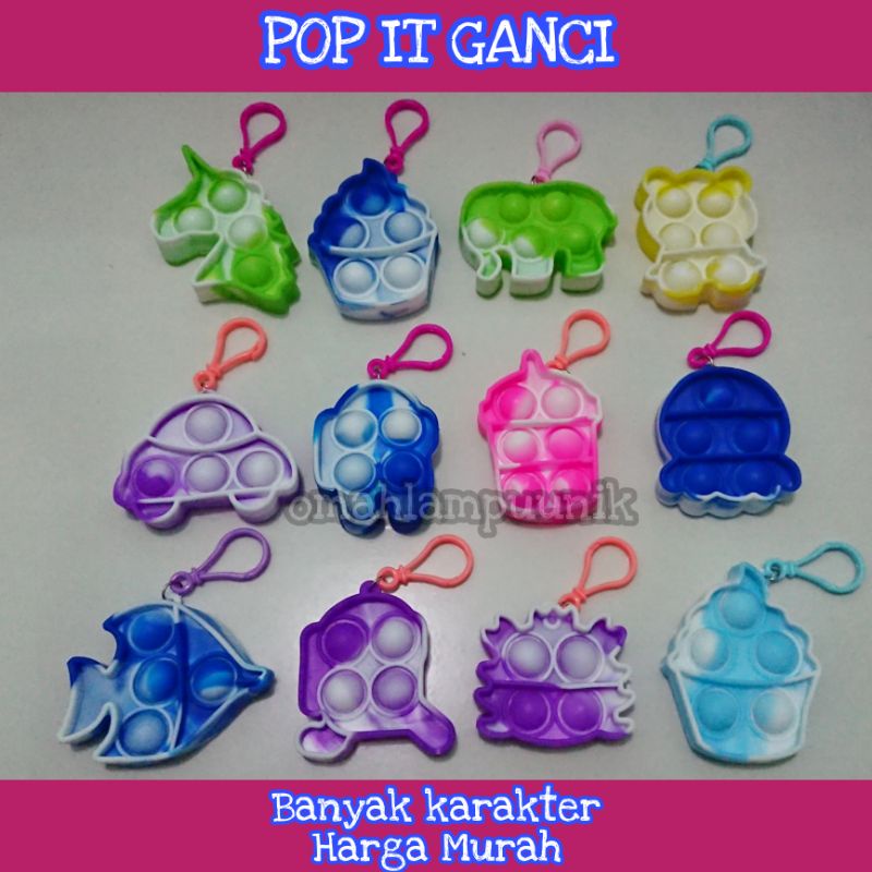 POP IT MINI Pop it Ganci/ Gantungan Kunci Pop it/ Pop it Gantungan Kunci Murah
