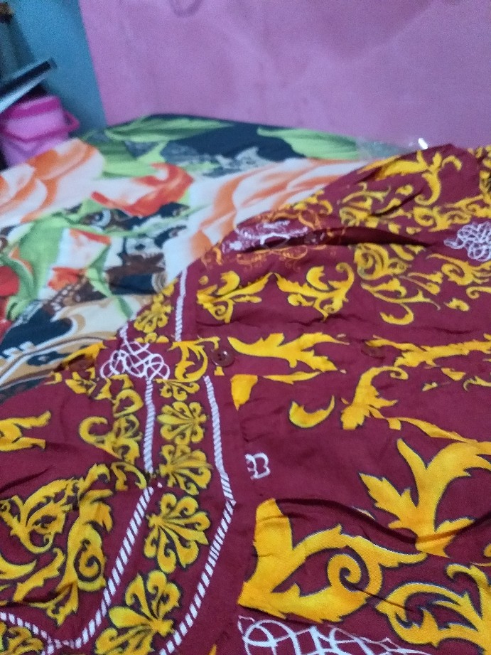 Tunik Renata Rayon Sultan Katun Susun Busui Bumil Kancing Jumbo Xxl Muslim Batik Motif Murah Grosir