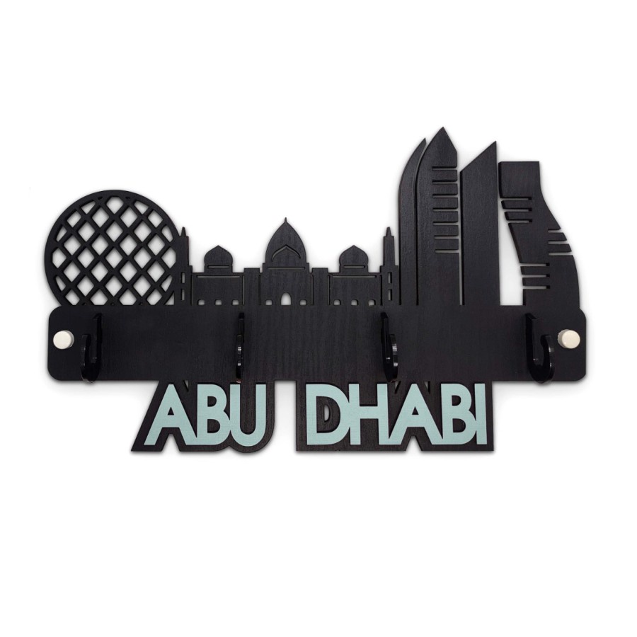 Tempat Gantungan Kunci Dinding Dekorasi Dinding Tempel Minimalis 4 hook Gantungan ABU DHABI 998