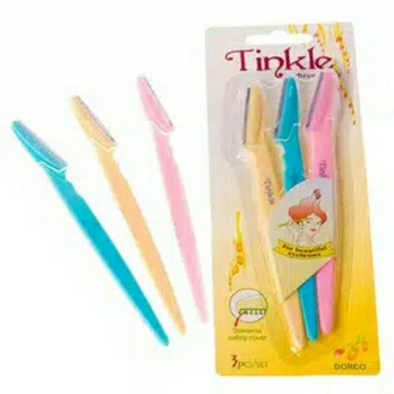 ⭐ Jendela Kosmetik ⭐Tinkle Razor Eyebrow / Pencukur  Alis ( ISI 3 ) JK 1