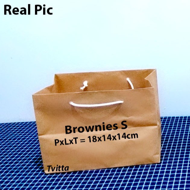 

PaperBag Polos Kraft | Paper bag Coklat Brownies S