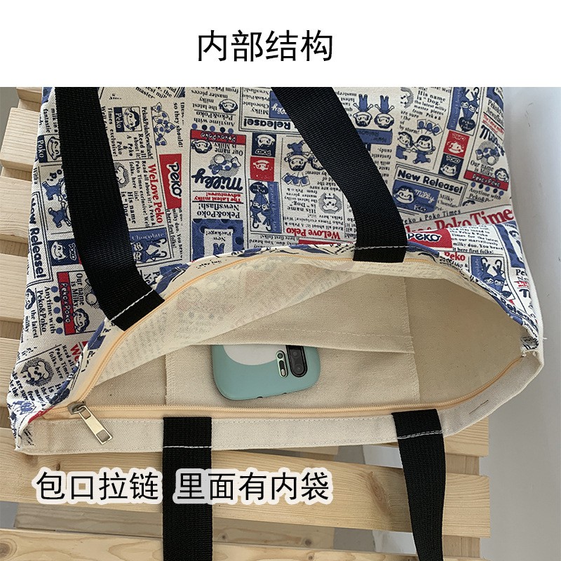 TC-31 tas kanvas canvas wanita import korea jepang bahu shoulder bag peko chan