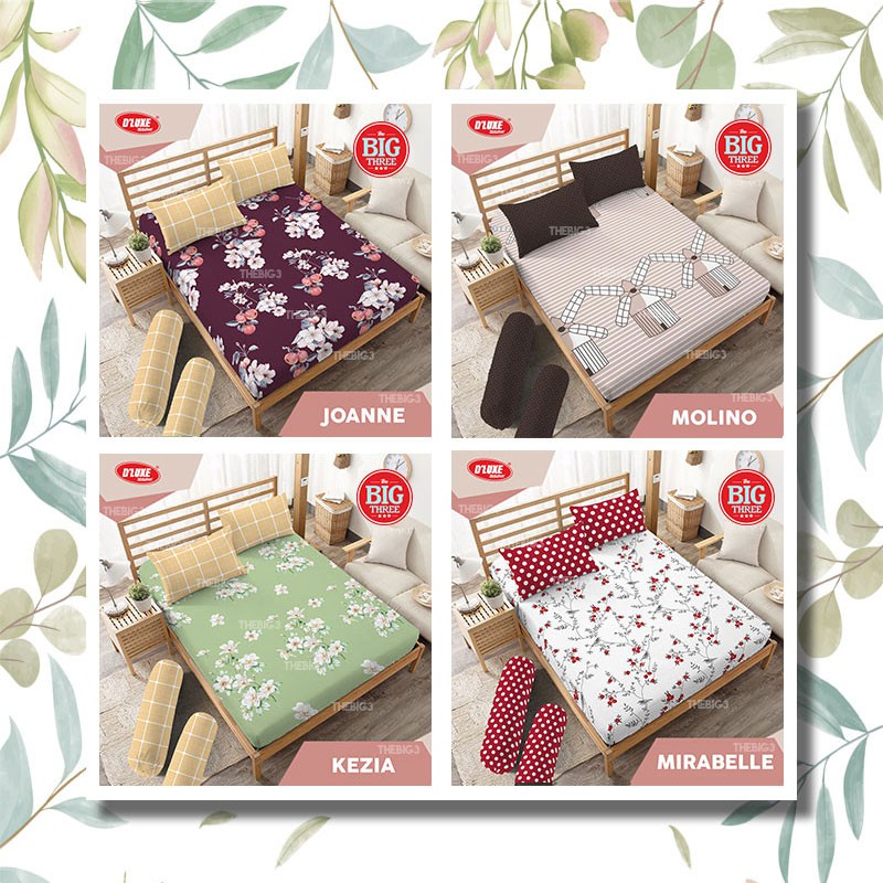 Kintakun Lite Sprei 180x200 / 160x200 cm Motif Minimalis Modern Bunga - TBT