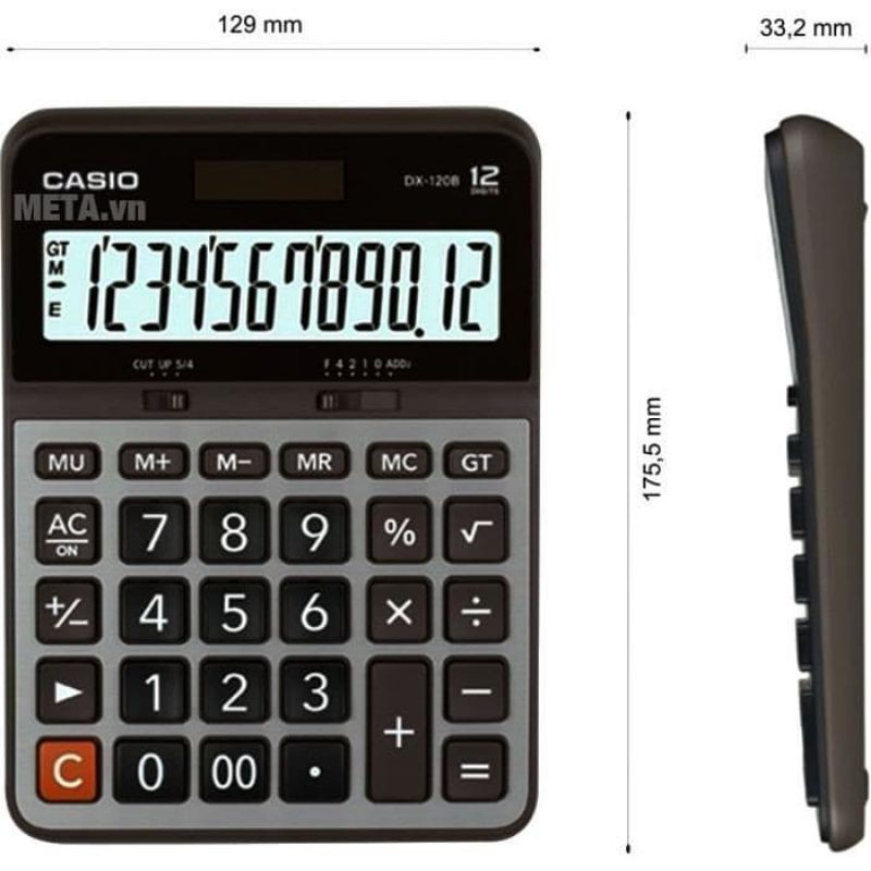 

CASIO DX120B Kalkulator CALCULATOR DAGANG 12 digit METAL COVER