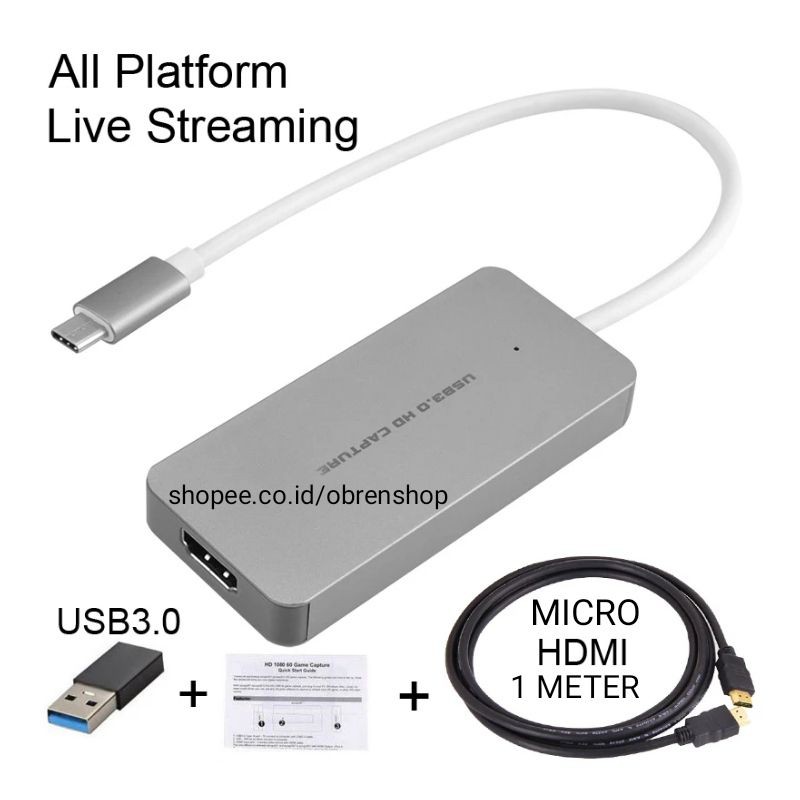 PAKET EZCAP265 HDMI CAPTURE &amp; KABEL HDMI TO MICRO HDMI 1,5 METER