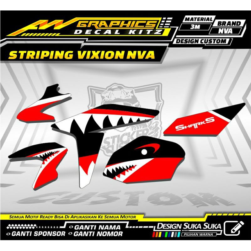 STRIPING VIXION NVA MERAH VIXON  NEW