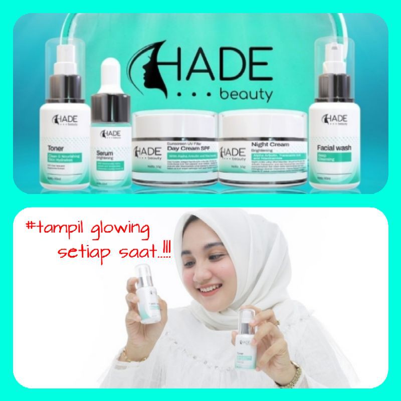 Paket Hade Beauty Brightening skincare glowing Paket perawatan wajah 100% aman dan sudah BPOM