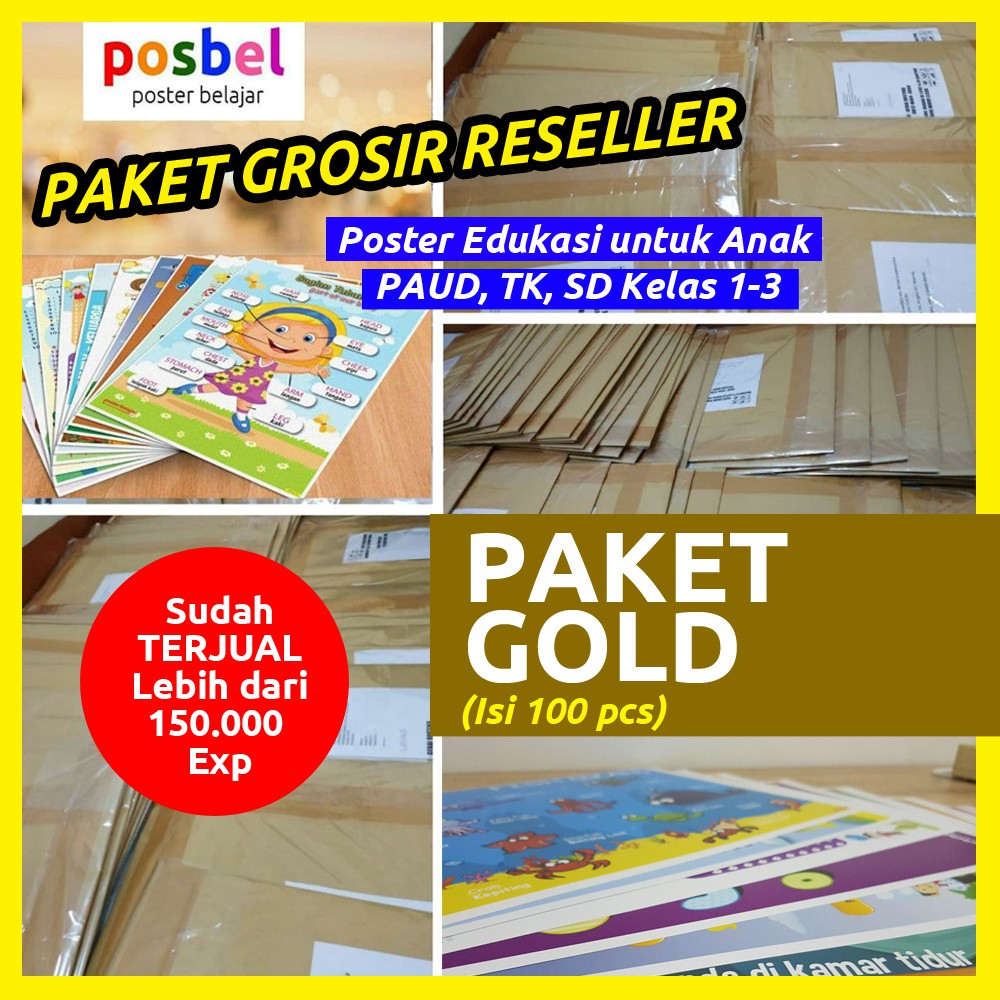 PELUANG BISNIS - PAKET GOLD - PAKET USAHA POSBEL - POSTER BELAJAR EDUKATIF - SOLUSI MAINAN EDUKASI A