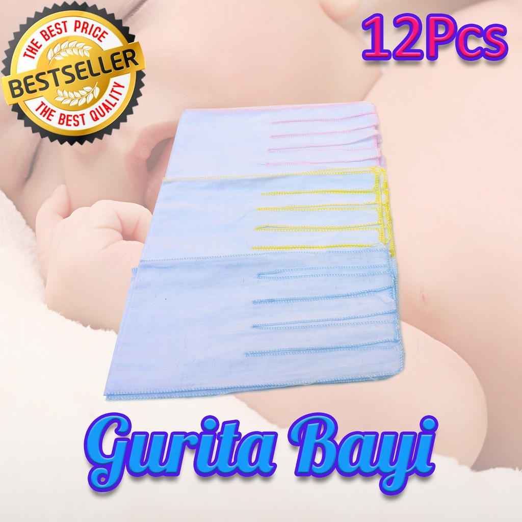 Gurita Bayi Tali Putih Polos Dan Motif Gurita Ikat halus ( 1 Lusin gurita bayi )