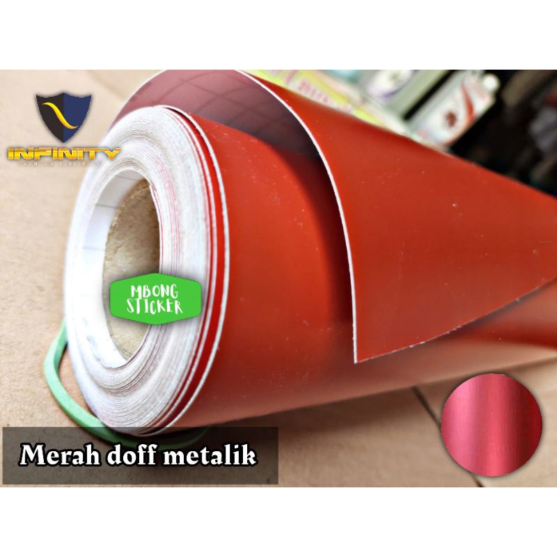 Skotlet Sticker stiker motor MERAH METALIK DOFF merah satin merek INFINITY