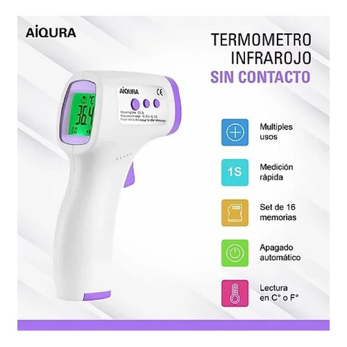 AIQURA Termometer tembak gun / thermo gun /alat pengukur suhu tubuh