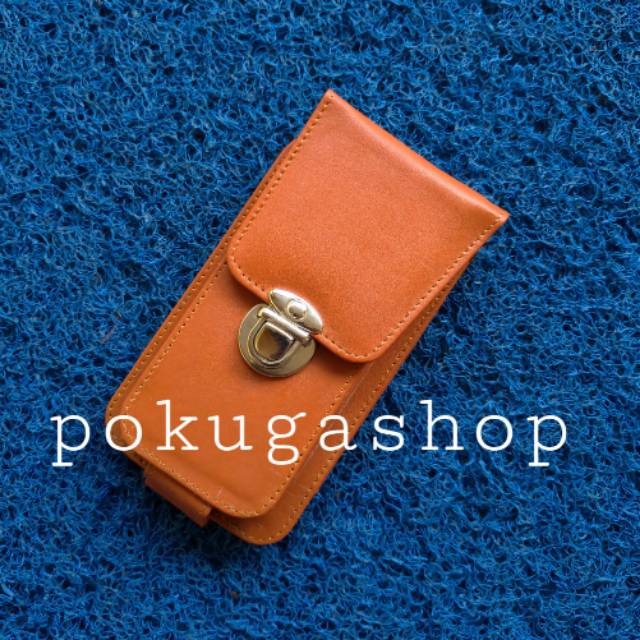 Sarung hp kulit / dompet hp kulit asli tan