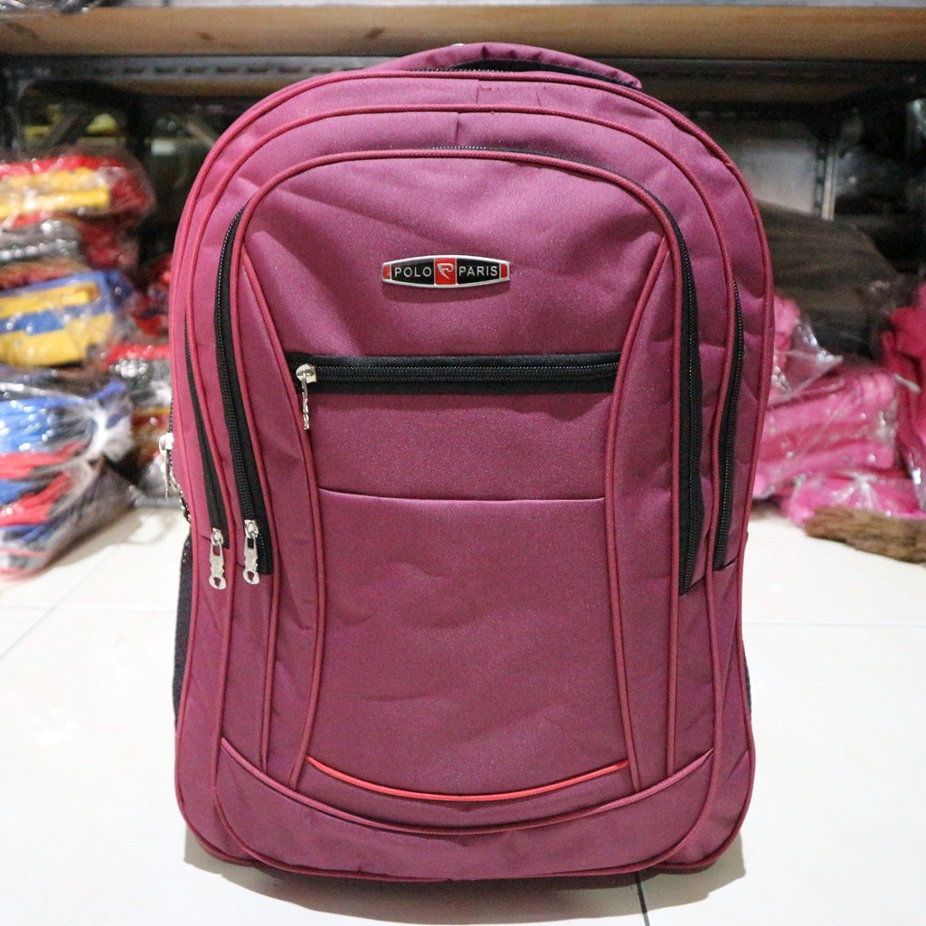 TERMURAH Backpack Polo Pria Wanita Tas Gendong Cowok Cewek Sekolah SMP SMA Tas Ransel Kerja Dinas