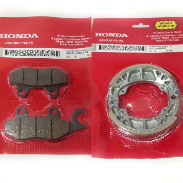 KAMPAS REM DEPAN BELAKANG HONDA SUPRA X SUPRA FIT KR3-001