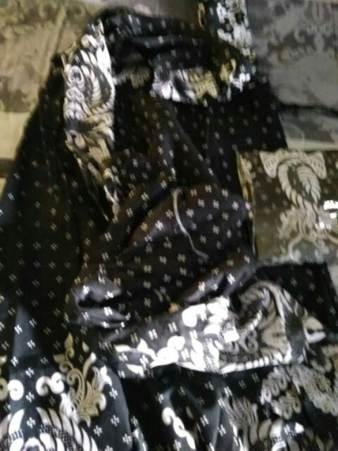 Baju Batik Couple Gamis Batik Keluarga Motif Gurita Putih Modern Terkini Terbaru