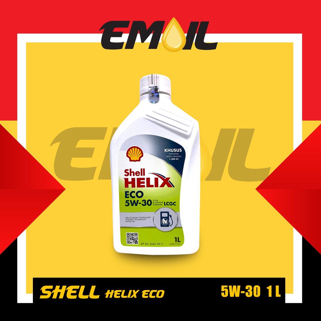 Oli shell helix eco sae 5w-30 LCGC isi 1 liter