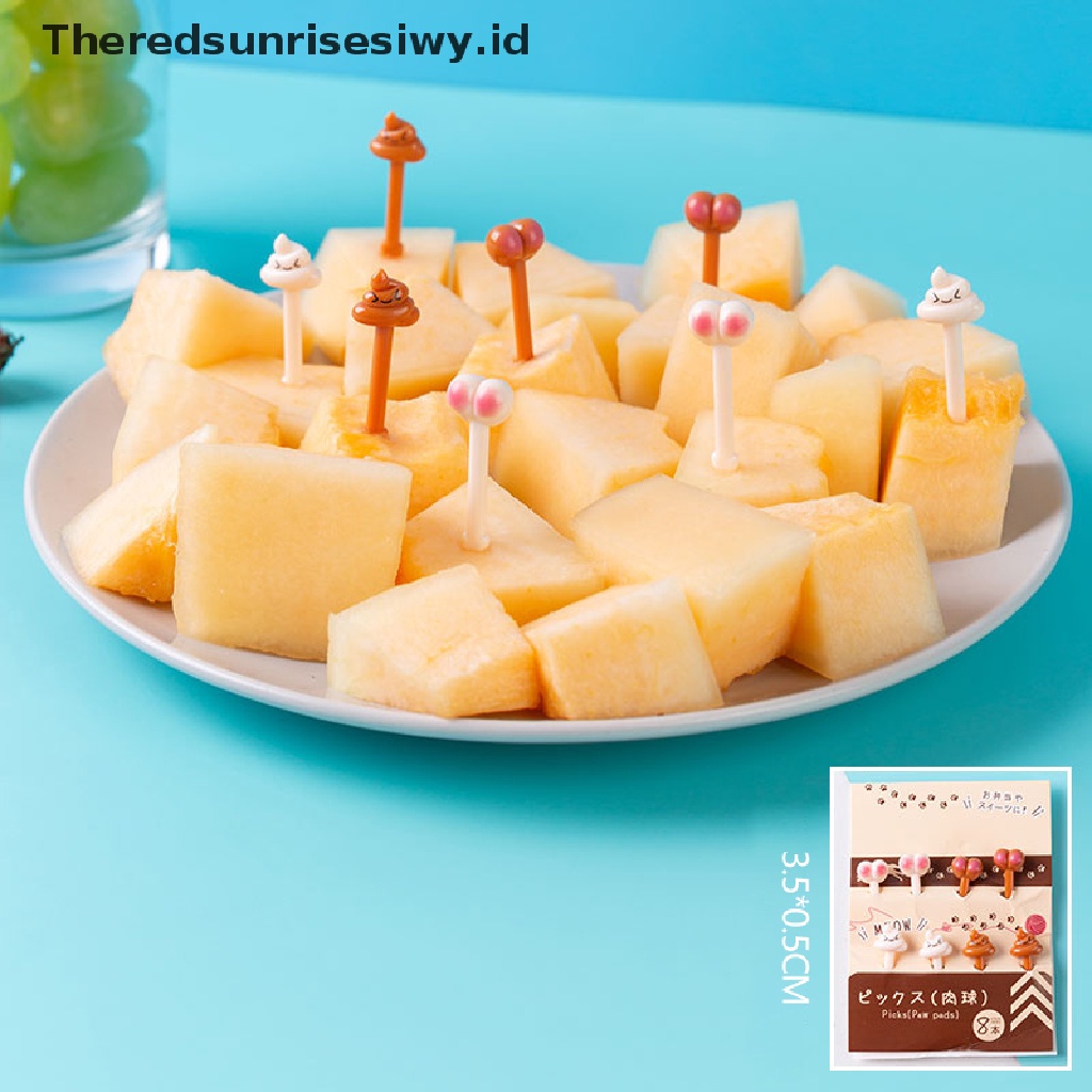 # Alat Pemotong Buah # Set Garpu Buah / Dessert / Cocktail / Sandwich Bentuk Kartun