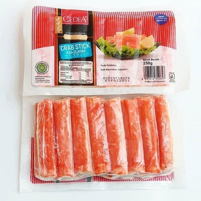 

Cedea Crab stick 250g Kani Stick Crab HALAL Makanan Beku Makassar