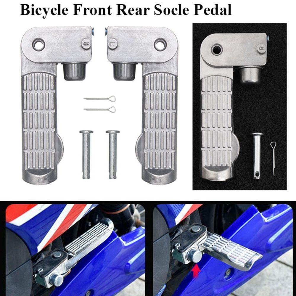 Chookyy 1pc/1pasang Pedal Sepeda Elektrik Aksesoris Anti-Slip Aluminium Alloy Rest Pasak