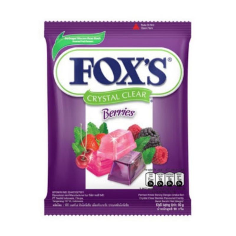

FOX'S Candy Cristal clear berries pck 90gr