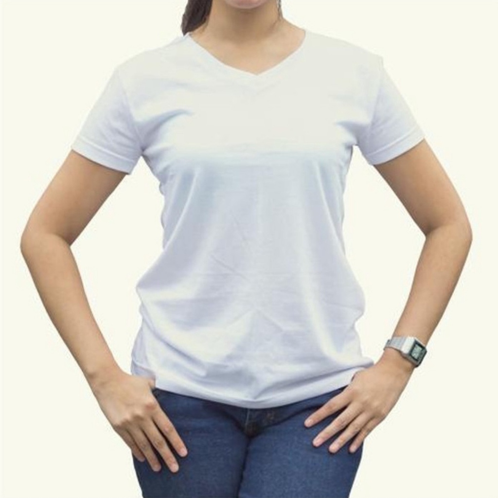 Kaos polos wanita | KAOS V-NECK /Kaos leher v wanita