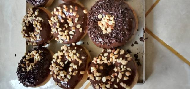 Donat kentang coklat+opp